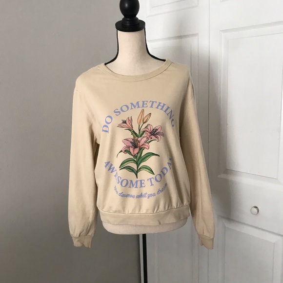 ❤️3X20 KOAJ Womens Floral Botanic Print French Terry Sweatshirt | XL - Picture 1 of 12